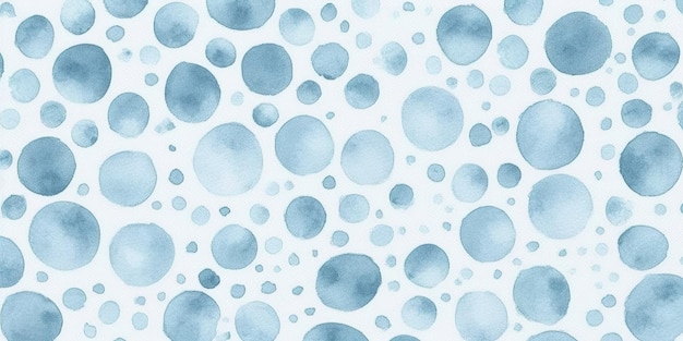 A watercolor background with blue circles Seamless hand drawn watercolor polka dots