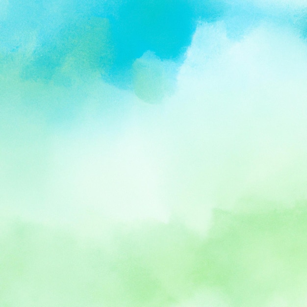 A watercolor background with a blue and green background.