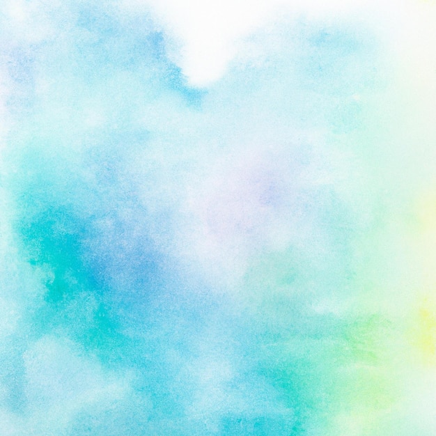 Watercolor background with a blue and green gradient.