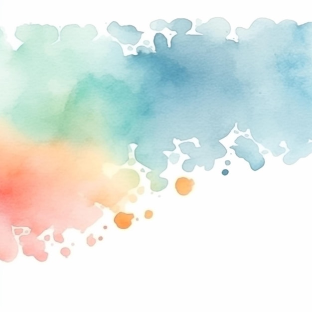 A watercolor background with a blue and orange color.