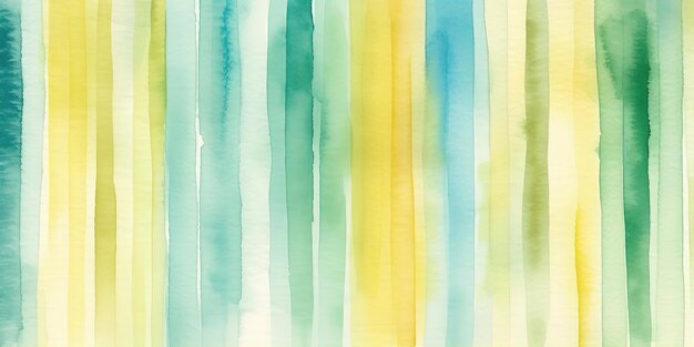 a watercolor background with blue and yellow stripes on a white background