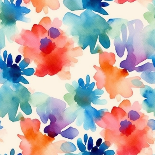 A watercolor background with a floral pattern.