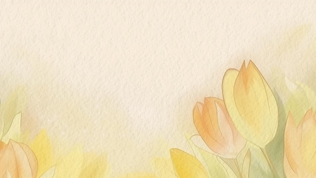 A watercolor background with flowers and a place for text