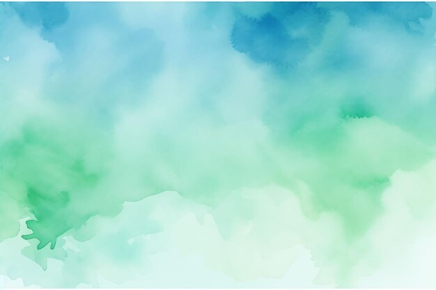 Photo watercolor background with green and blue tones