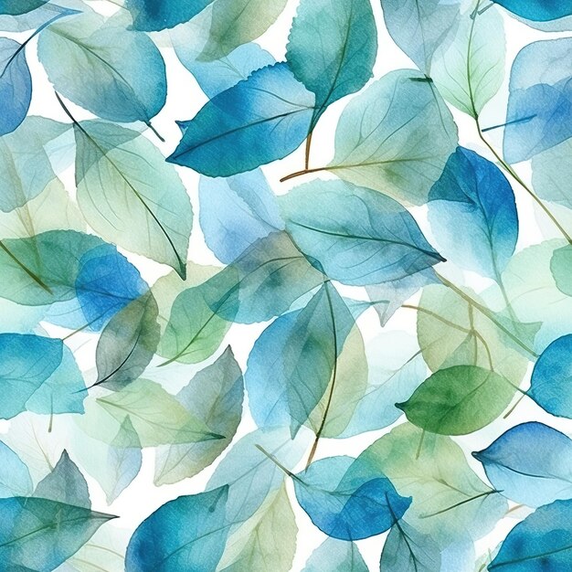 A watercolor background with leaves.