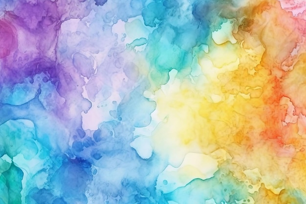 Photo watercolor background with a rainbow background.