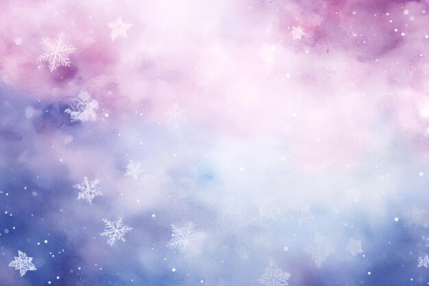 A Watercolor Background with Snowflakes in It