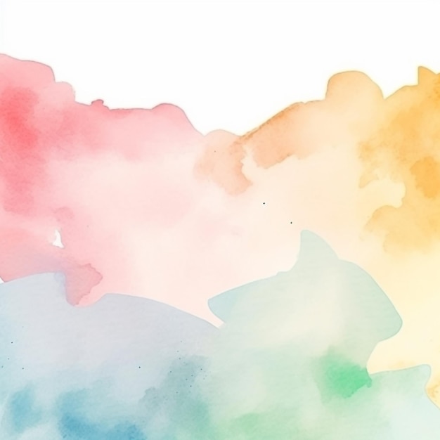 Watercolor background with a white background