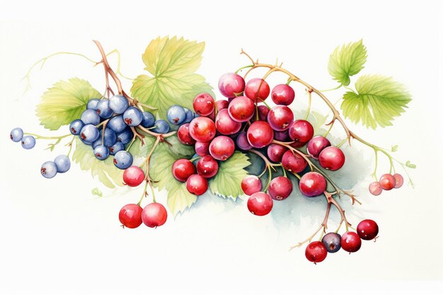 watercolor berries