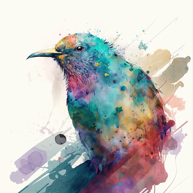 Photo watercolor bird