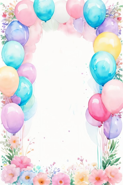 Watercolor Birthday Background