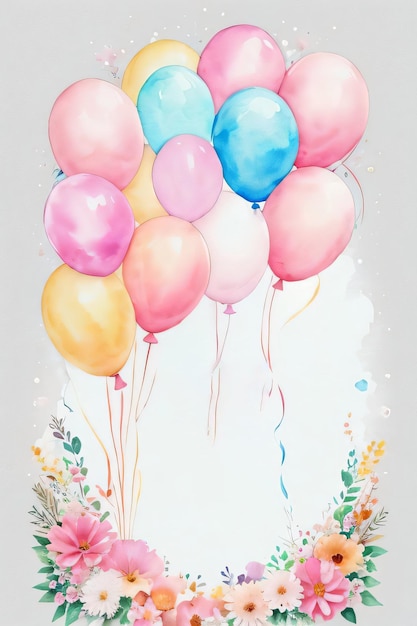 Watercolor Birthday Background