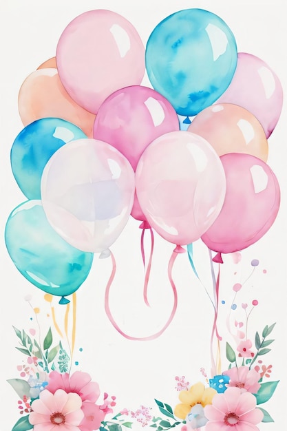 Watercolor Birthday Background