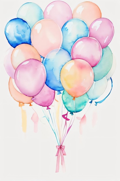 Watercolor Birthday Background