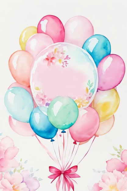 Watercolor Birthday Background