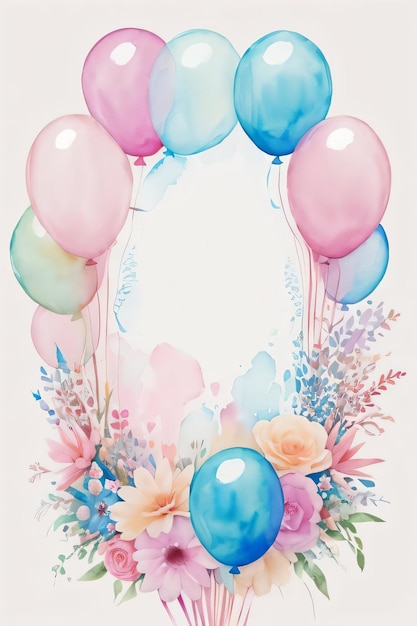 Watercolor Birthday Background