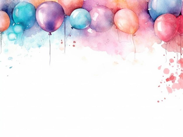 Watercolor Birthday Card Mockup Generative AI