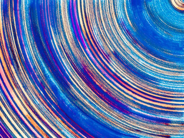 Watercolor blue and orange spiral background