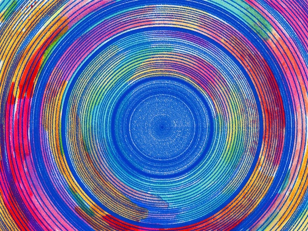 Watercolor blue and orange spiral background