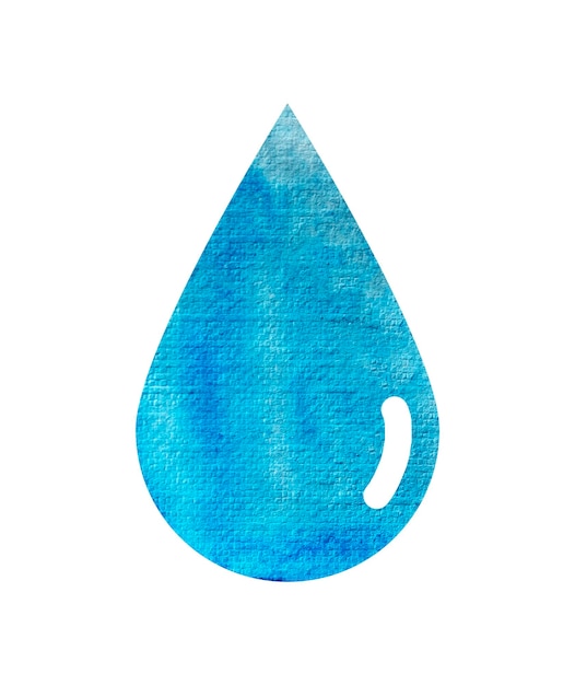 Watercolor blue splash drop Hand drawn water drop Desighn for Eco goods natural products organic