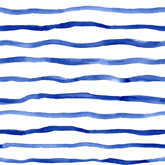 Photo watercolor blue stripes pattern