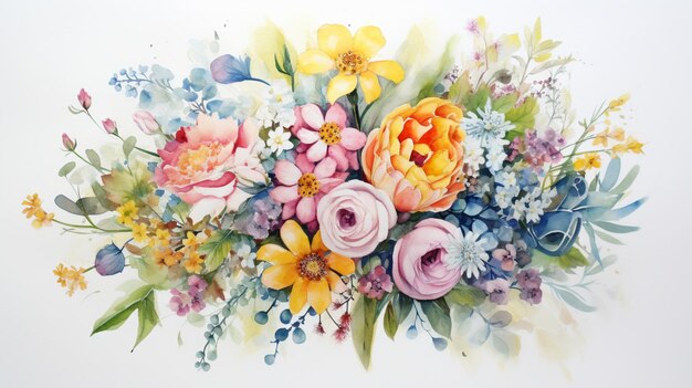 Watercolor bouquets