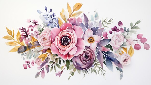 Watercolor bouquets