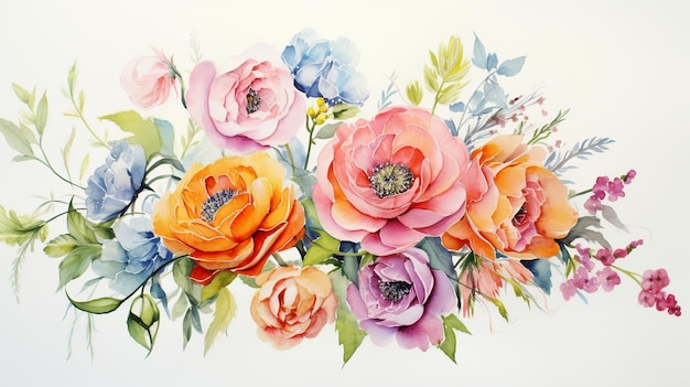 Watercolor bouquets