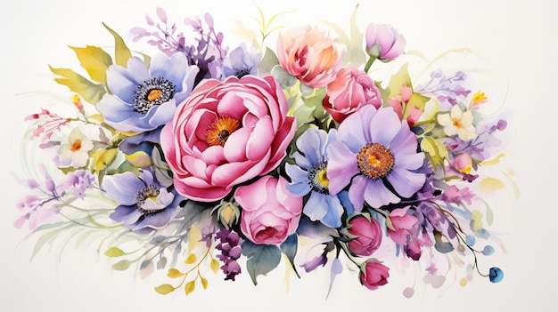 Watercolor bouquets