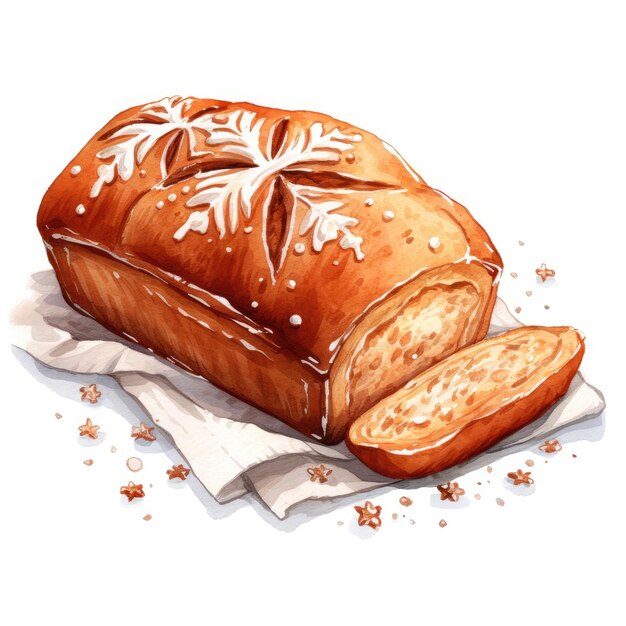 watercolor bread