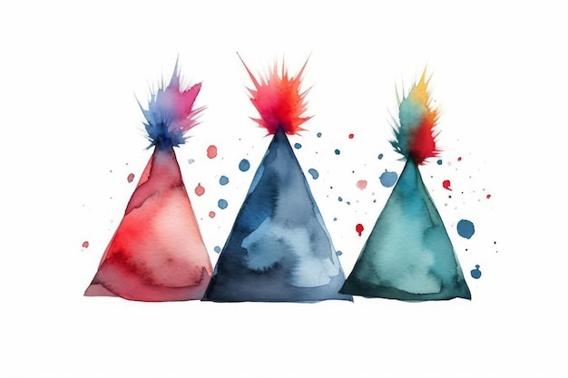 Photo watercolor bubble blowers for a funfilled party on white background ai generated