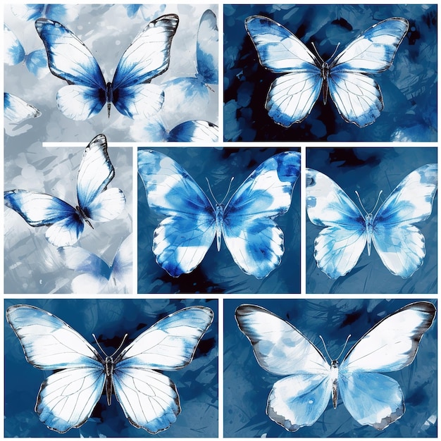 watercolor butterflies pattern