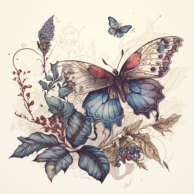 Watercolor Butterfly Design
