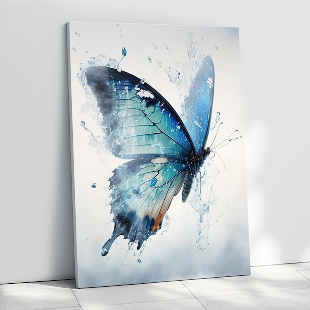 完璧な部屋の装飾のための水彩画の蝶の絵