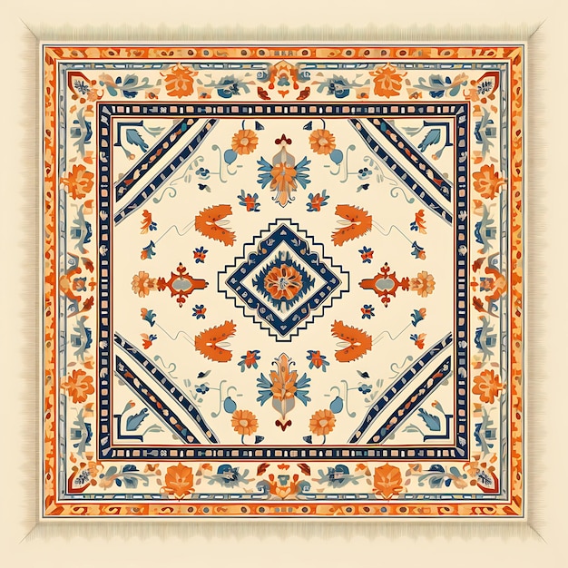 Foto disegni di tappeti e tappeti ad acquerello stampe digitali artistiche per decorazioni domestiche creative