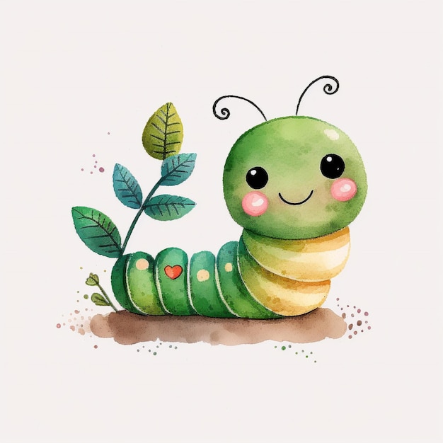 Watercolor Caterpillar