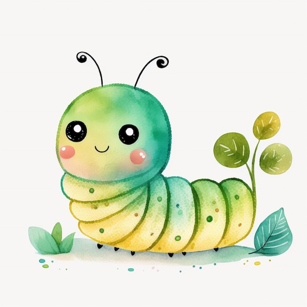 Watercolor Caterpillar