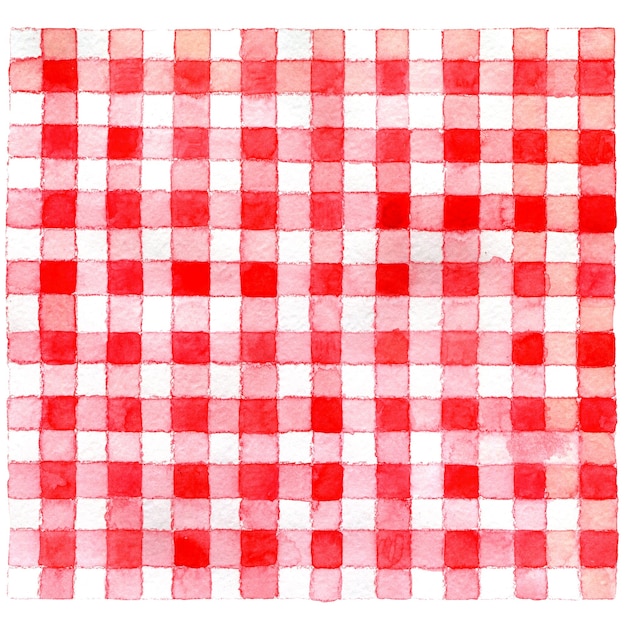 Watercolor chequered tablecloth