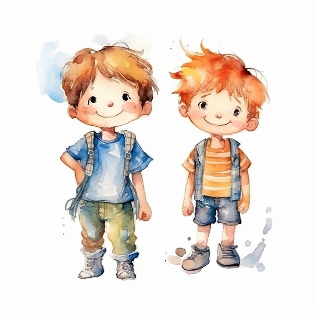 Photo watercolor childrens illustration