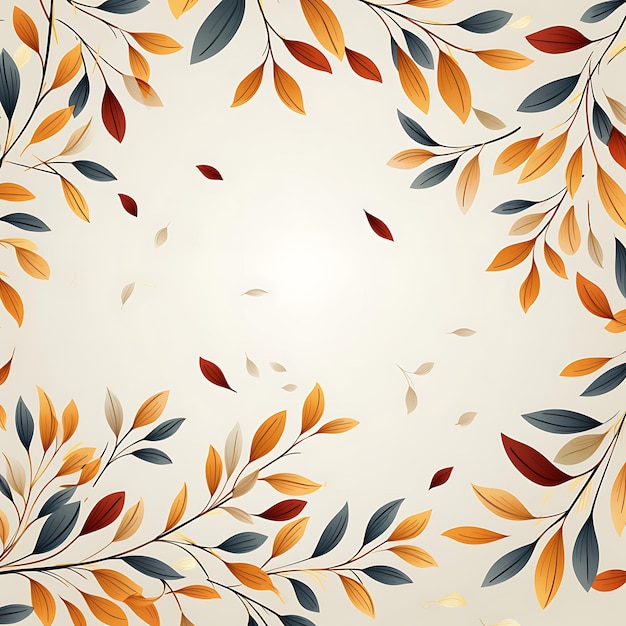 Foto acquerello cina tema autunno foglie seta cornice seta pittura arte foglia cadente moti arti creative