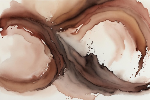 Watercolor Chocolate Abstract Background