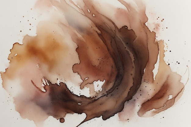 Watercolor Chocolate Abstract Background