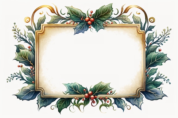 Watercolor Christmas abstract templates Universal WinterGenerative AI