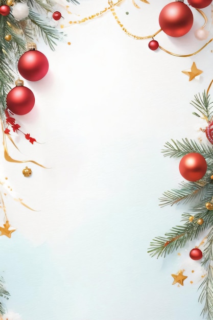 Watercolor Christmas Background for text