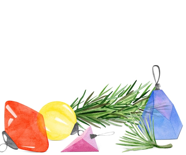 Watercolor christmas decoration