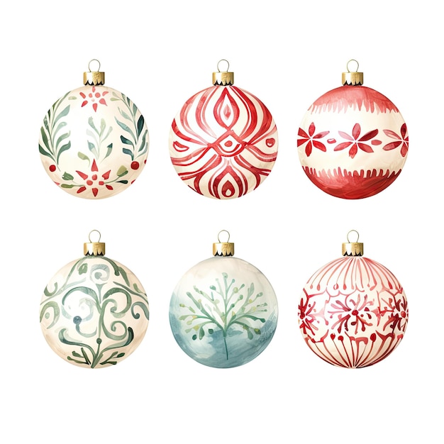 Photo watercolor christmas decoration