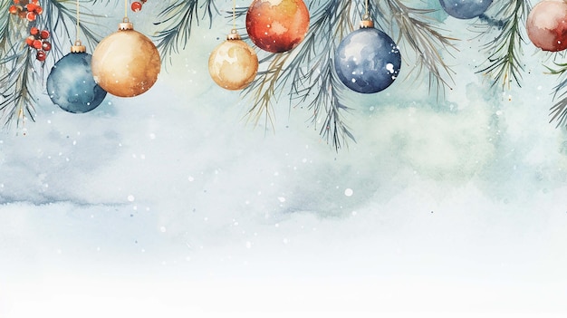 수채화 크리스마스 수평 원활한 패턴 손으로 그린 동물과 눈으로  ⁇ 인 나무 숲 동물 사 ⁇  사 ⁇  토끼 새해 휴일 일러스트레이션