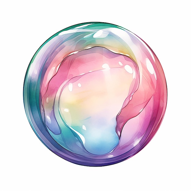 Watercolor Clipart of Crystal Ball