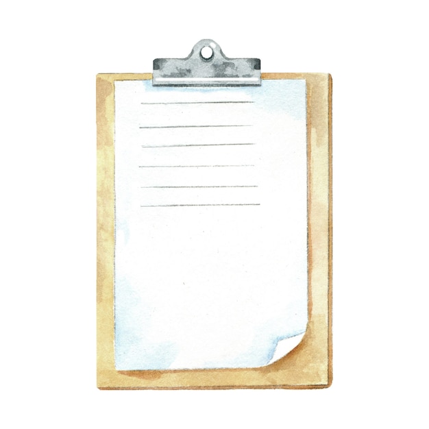 watercolor clipboard