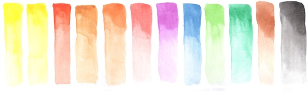 A watercolor color chart